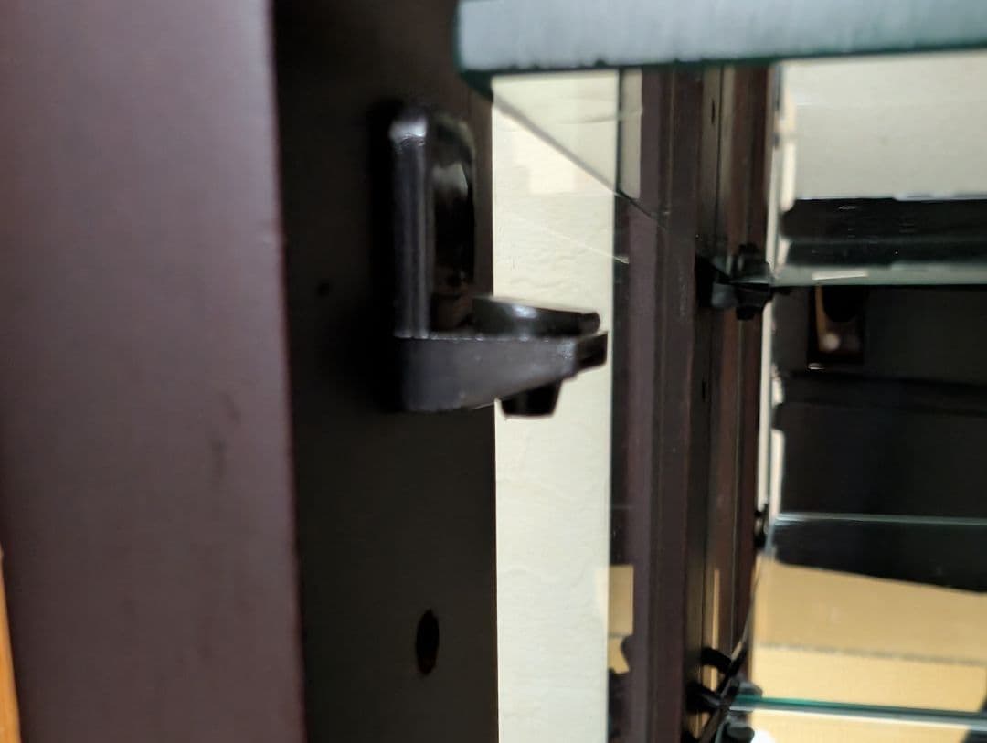 ダークブラウン ガラスディスプレイケース