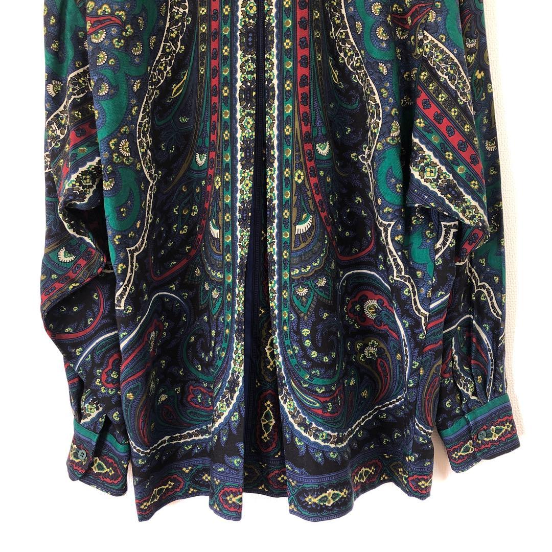 KENZO　ヴィンテージ　1980年代　ケンゾー　総柄ワイドシャツ