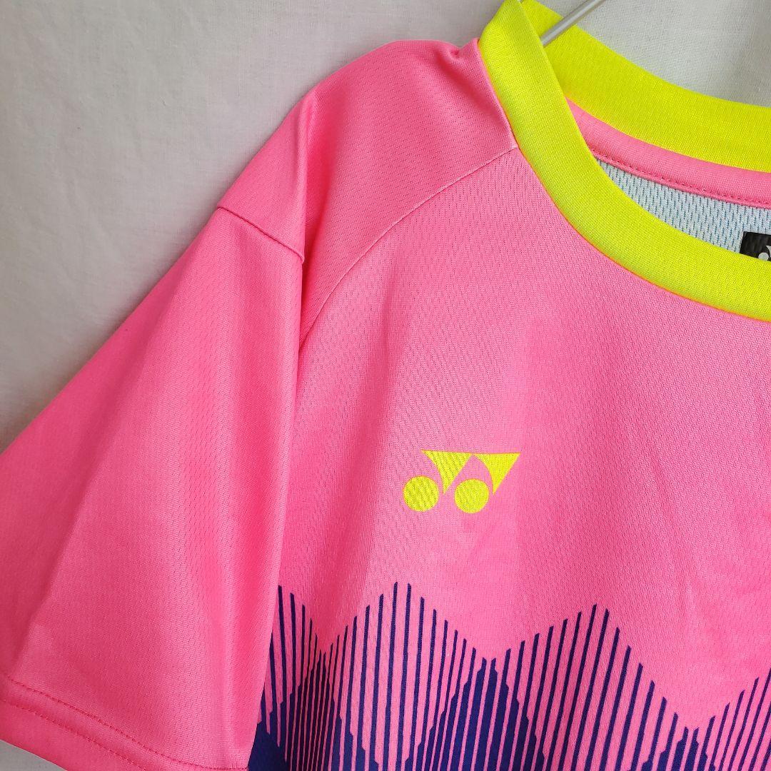 YONEX ヨネックス 模様 ピンク ウェア 半袖 Tシャツ バドミントン
