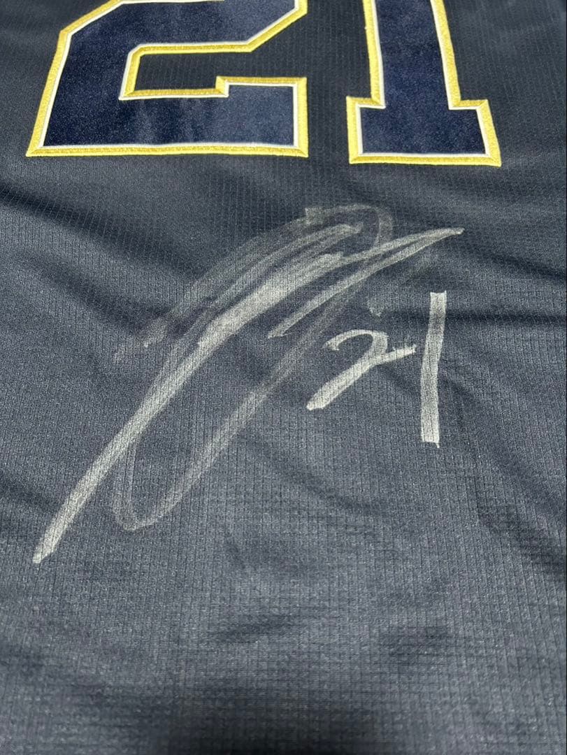 オリックス・バファローズ　山﨑颯一郎　直筆サイン入りユニフォーム　Lサイズ