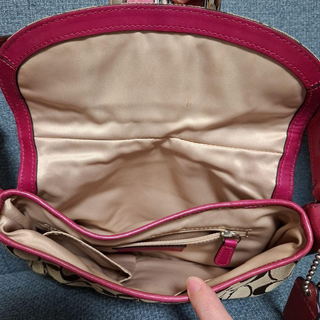 Coach ショルダーバッグ ベージュ/ピンク