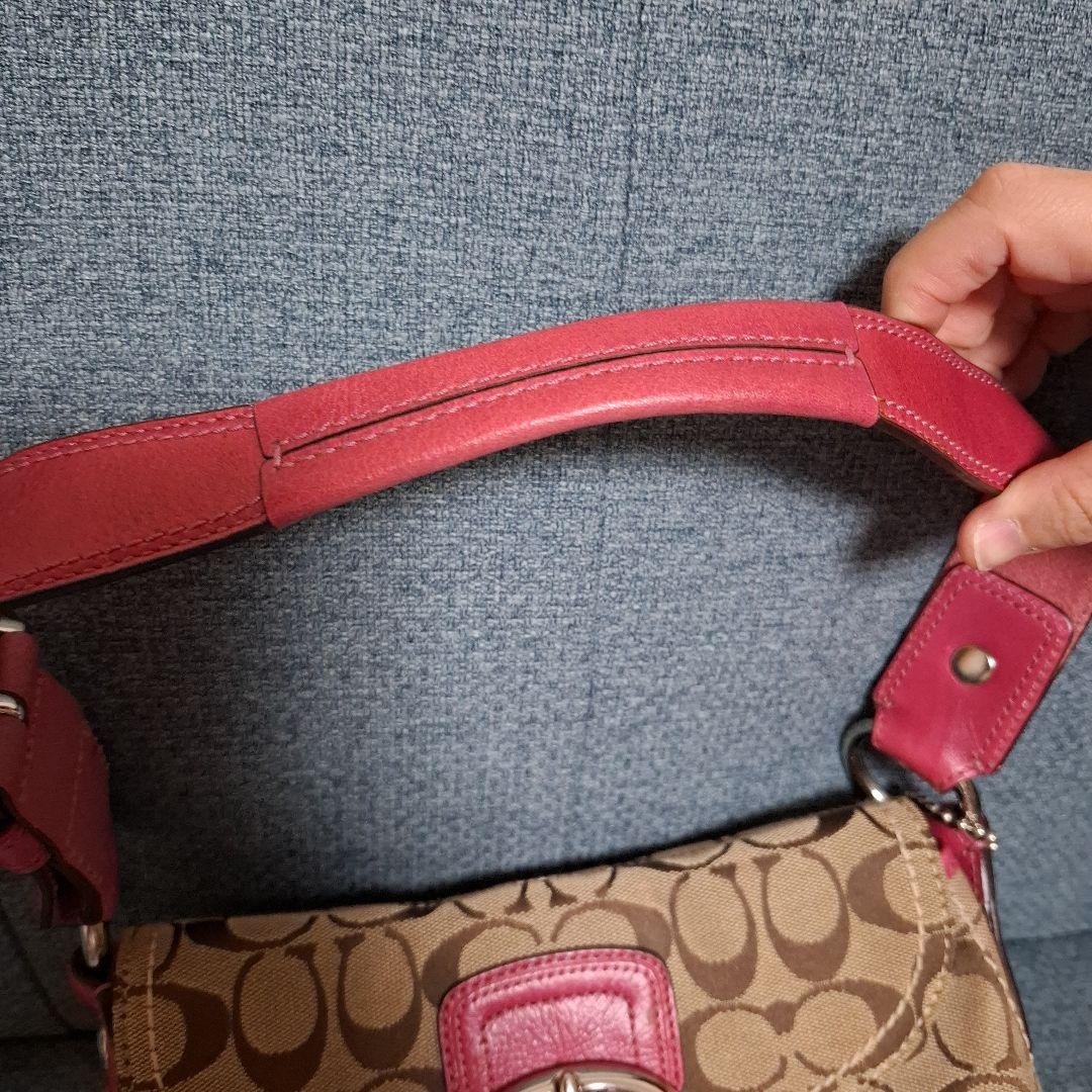 Coach ショルダーバッグ ベージュ/ピンク