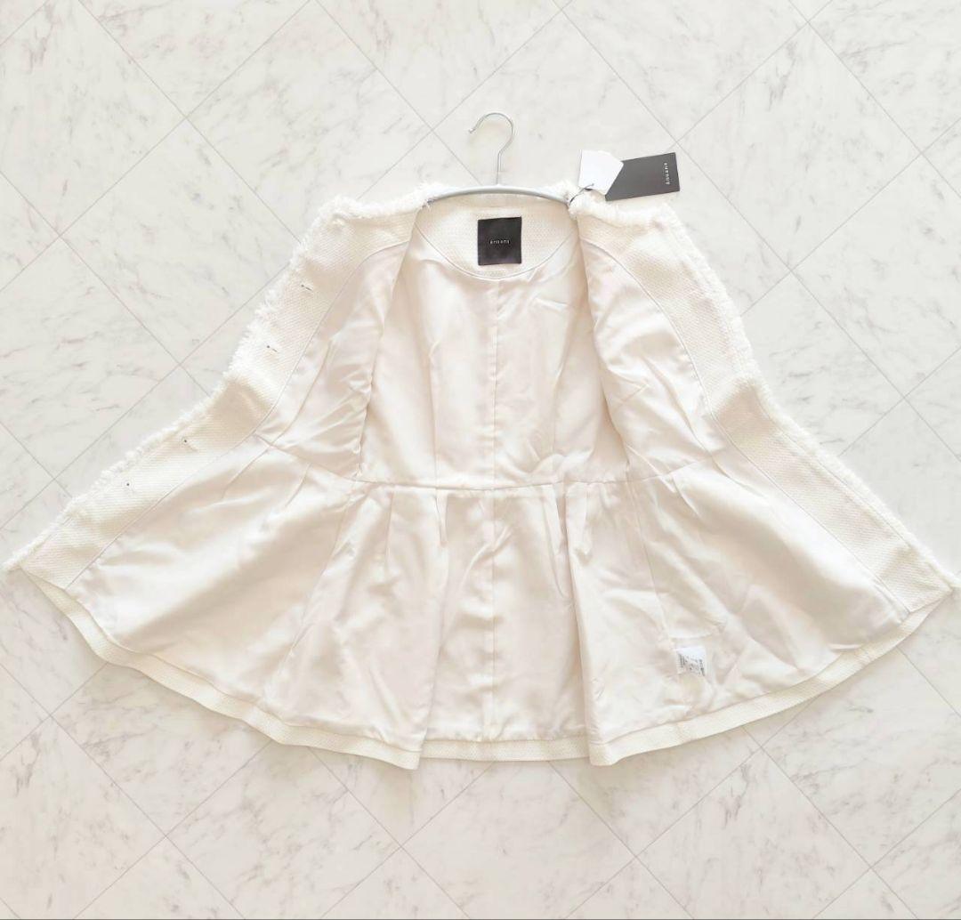 新品 anuans ツイードフォルムジレトップス