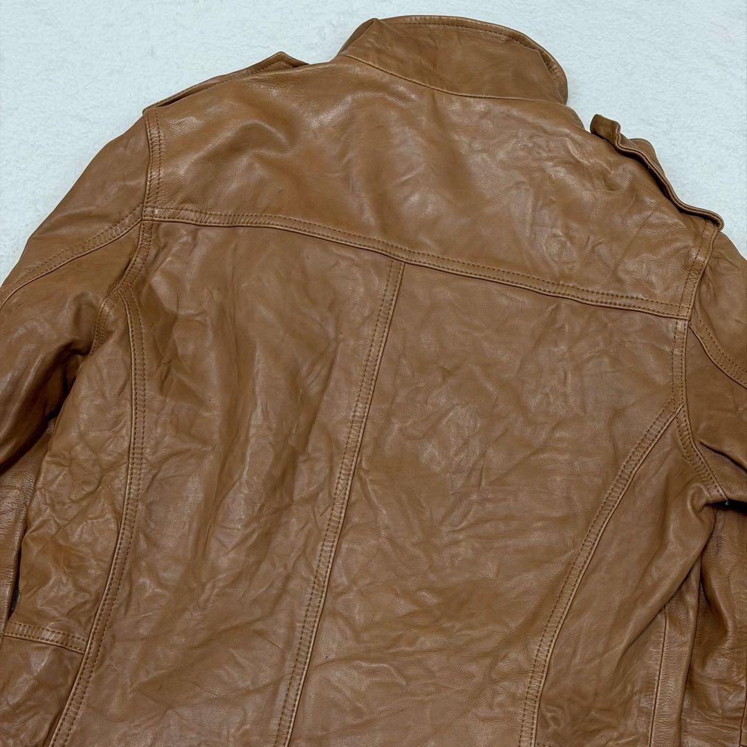 牛革 キャメル attack the mind 7 M-65 レザージャケット