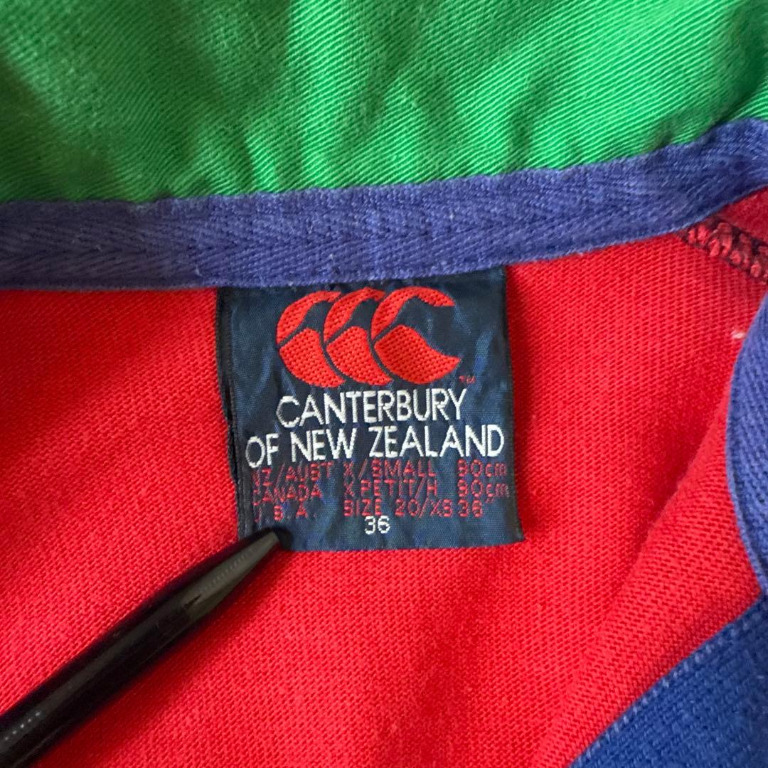 【希少】canterbury コットンニット刺繍ポロシャツ