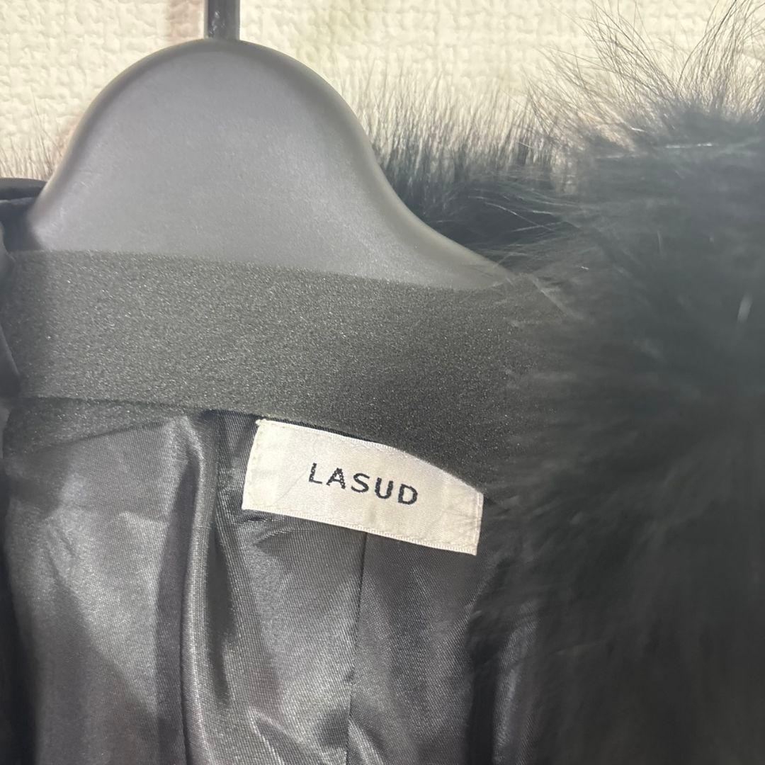 LASUD　ボアコート　ブラック　9号　未使用品　定価34000円　タグ無し