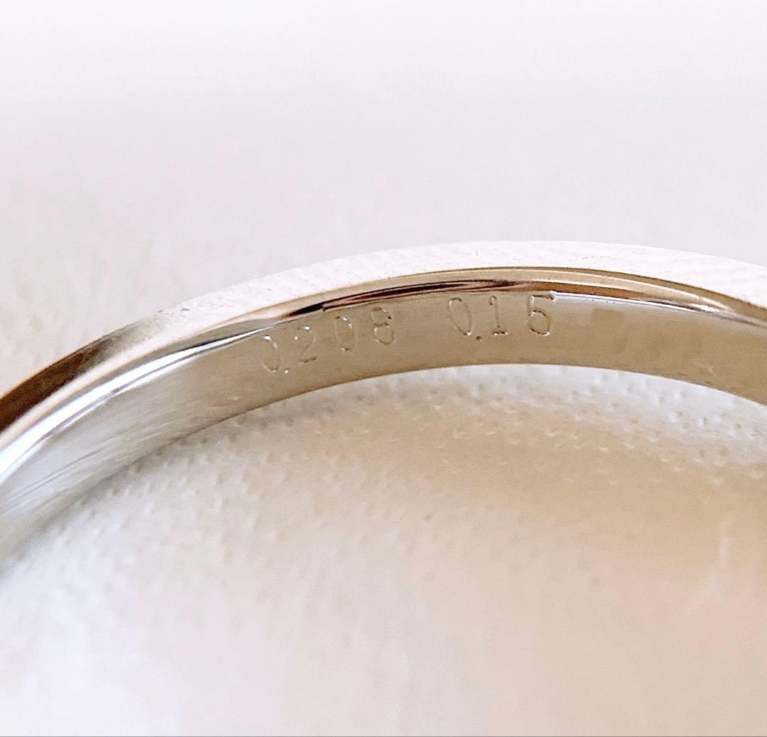 ORECCHIO✨0.208&0.15CT✨プラチナエメラルドカットダイヤリング