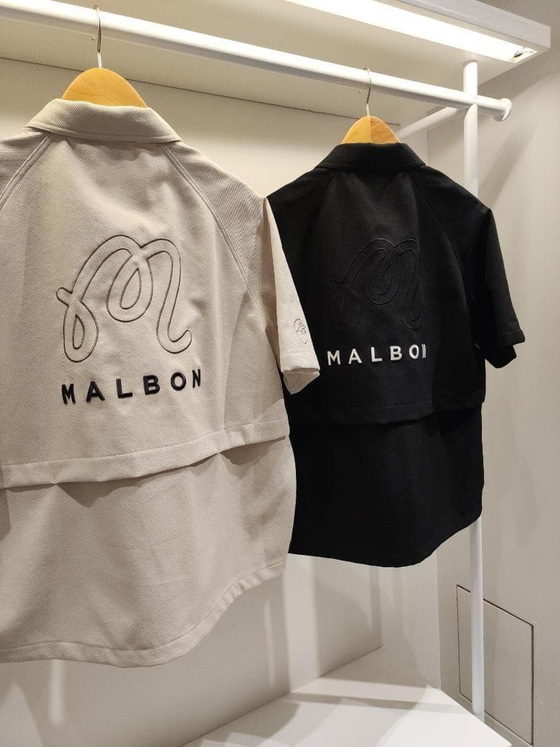 Malbonゴルフメンズ セットアップ ブラックL半袖トップス＋ショートパンツ✨