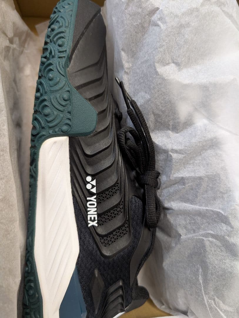 YONEX テニスシューズ ブラック×グリーン