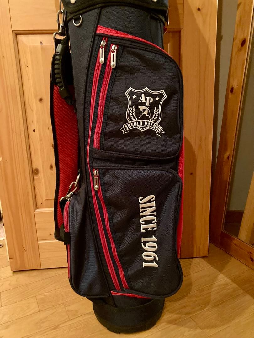 ARNOLD PALMERキャディバッグ ネイビー/レッド/軽量