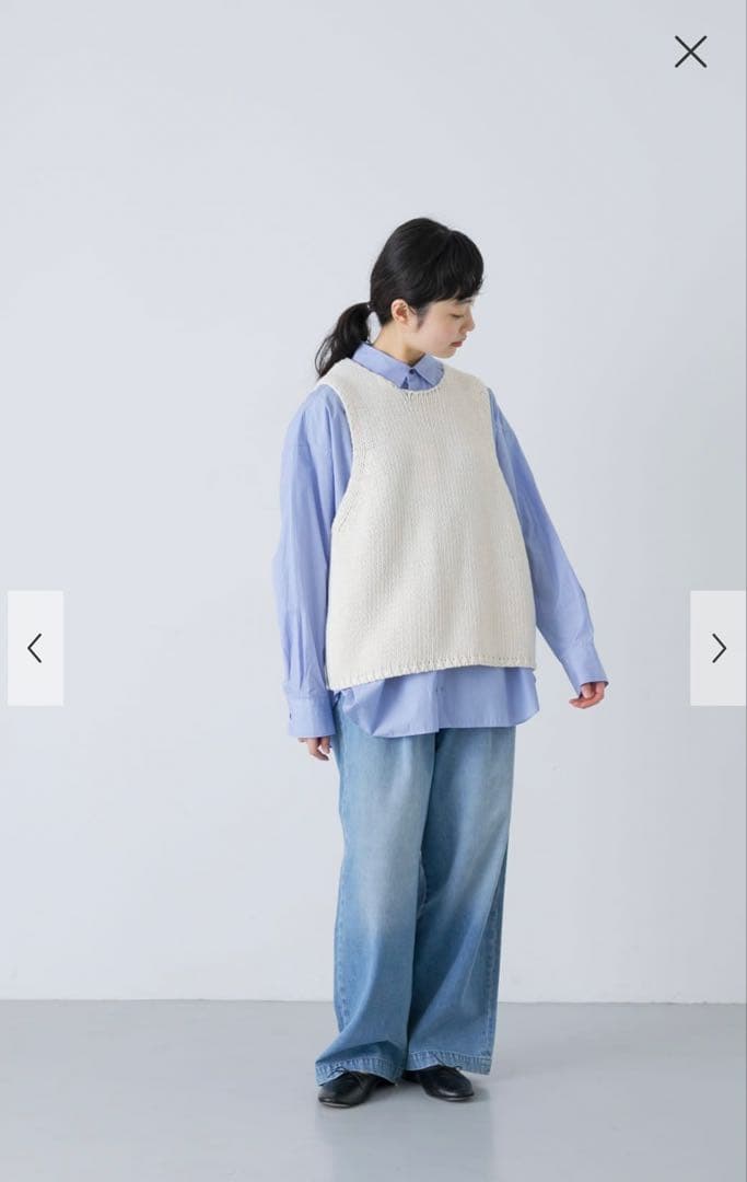 2026SSかぐれ. コットンローゲージニットベスト