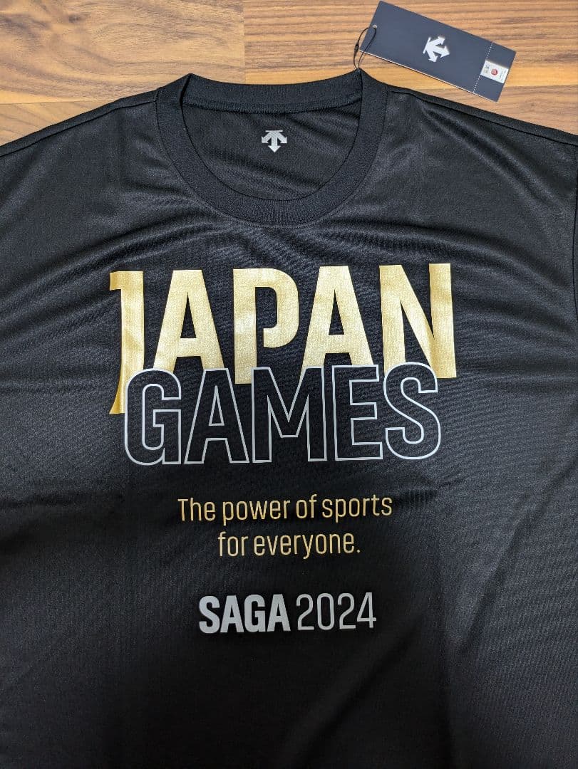 ★ブラック　DESCENTE　デサント　シャツ　半袖　国体　国スポ　インターハイ