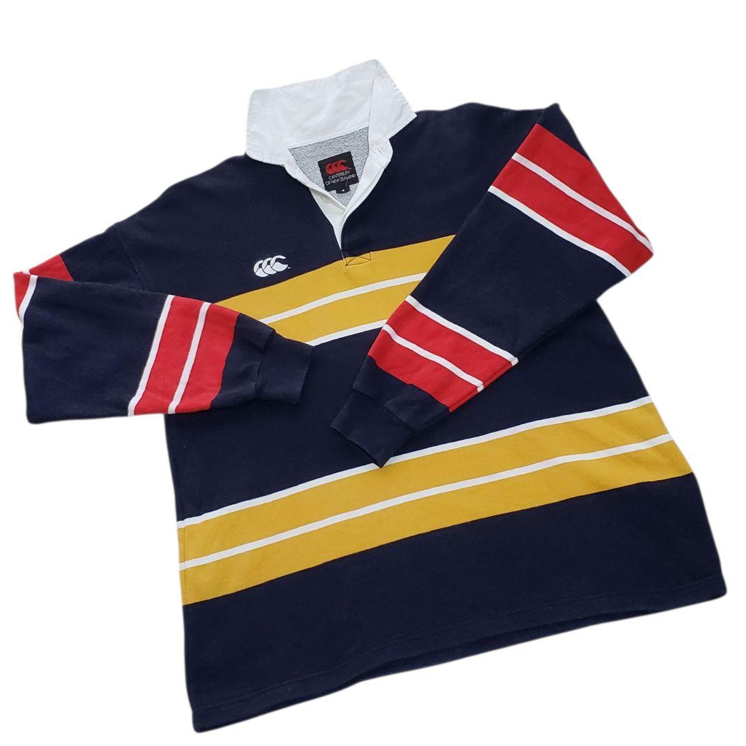 Canterbury　日本製　ラガーシャツ　マルチカラー　カンタベリーマーク刺繍