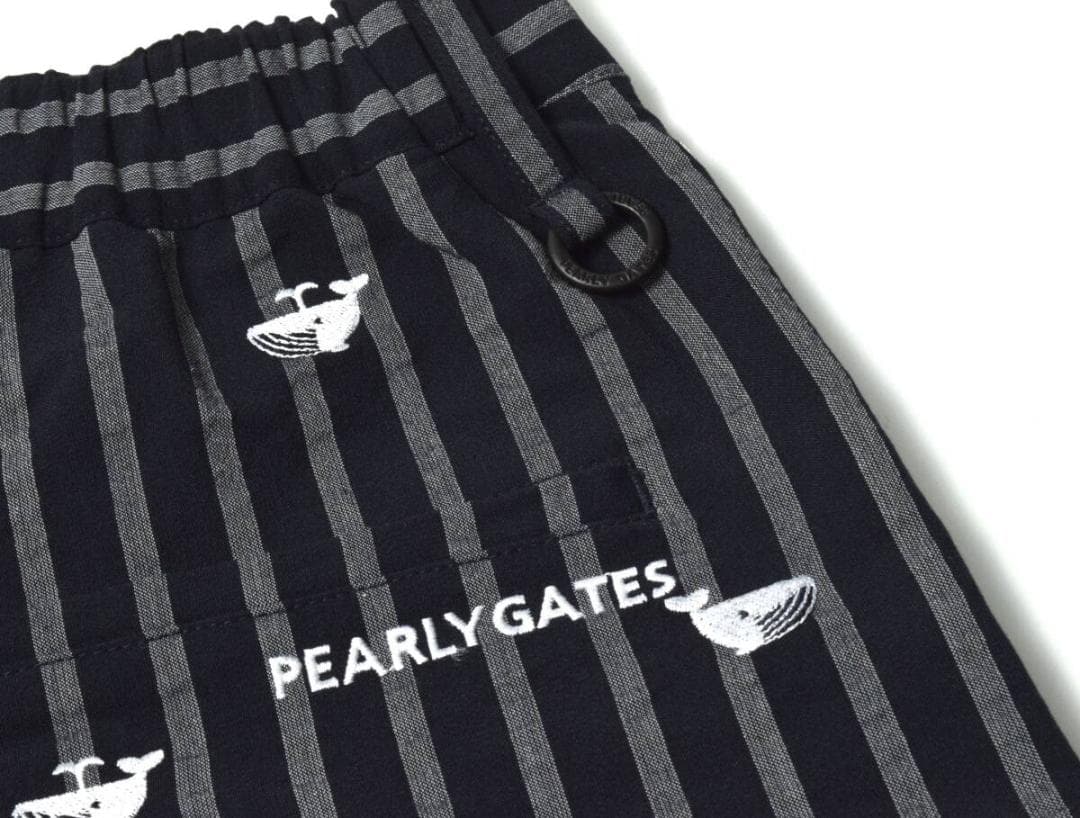 未使用3万 パーリーゲイツ くじら刺繍 キュロット 0 ネイビー