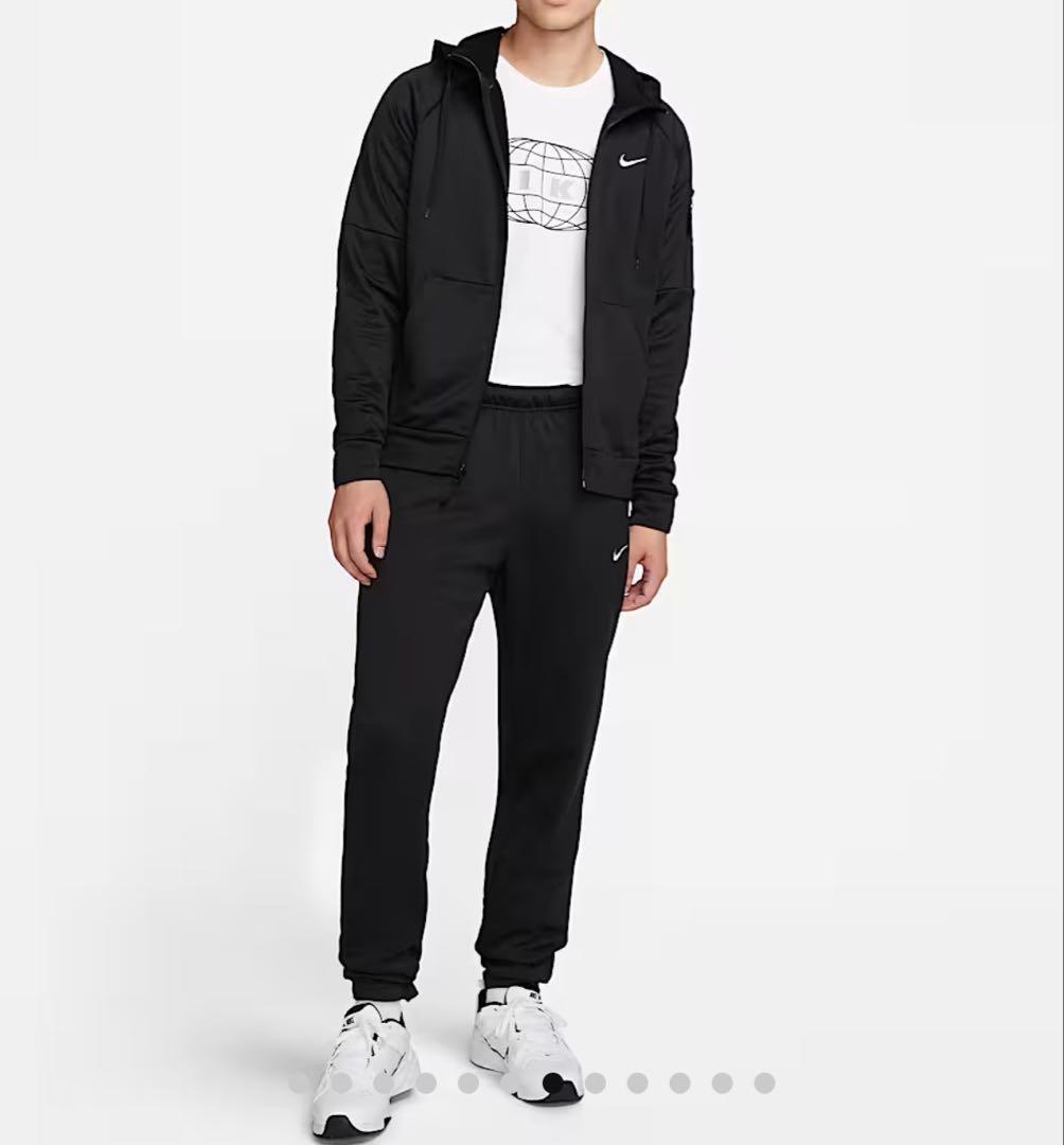 NIKE フルジップパーカー　スポーツウェア　サーマフィット　黒ブラック　L新品