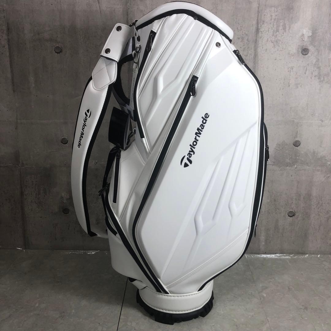 TaylorMade　プレミアムモダン　キャディバッグ　ホワイト　PUレザー