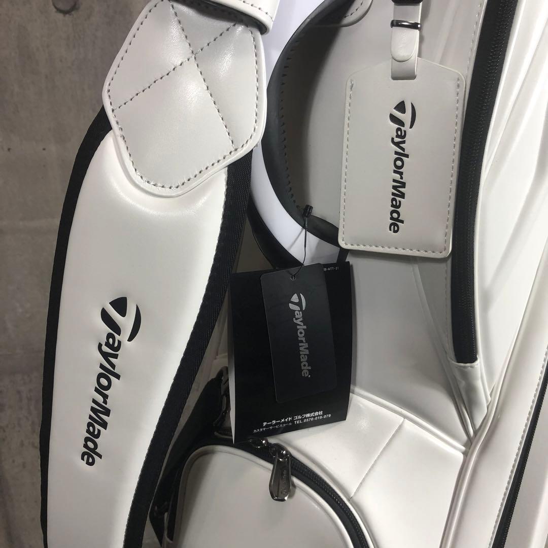 TaylorMade　プレミアムモダン　キャディバッグ　ホワイト　PUレザー