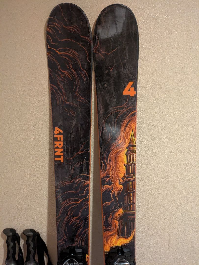 4FRNT DEVASTATOR 184cm スキー板、ストックセット