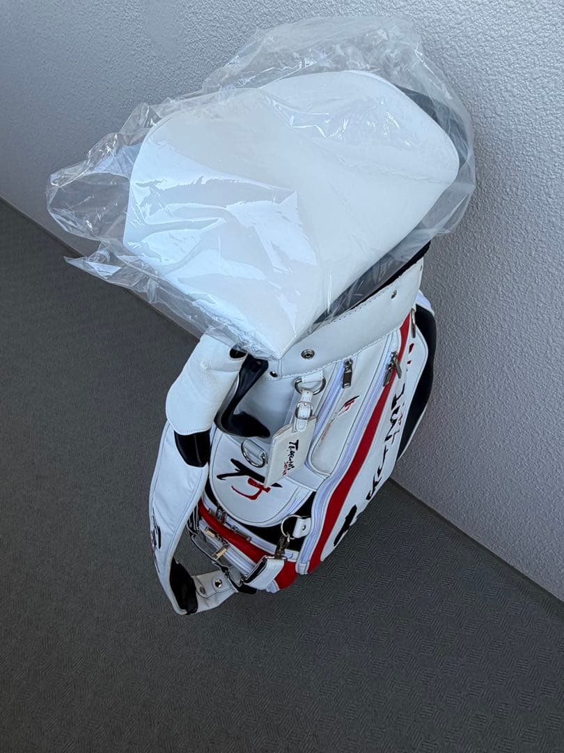 TAKUMI キャディバッグ ホワイト レッド ブラック