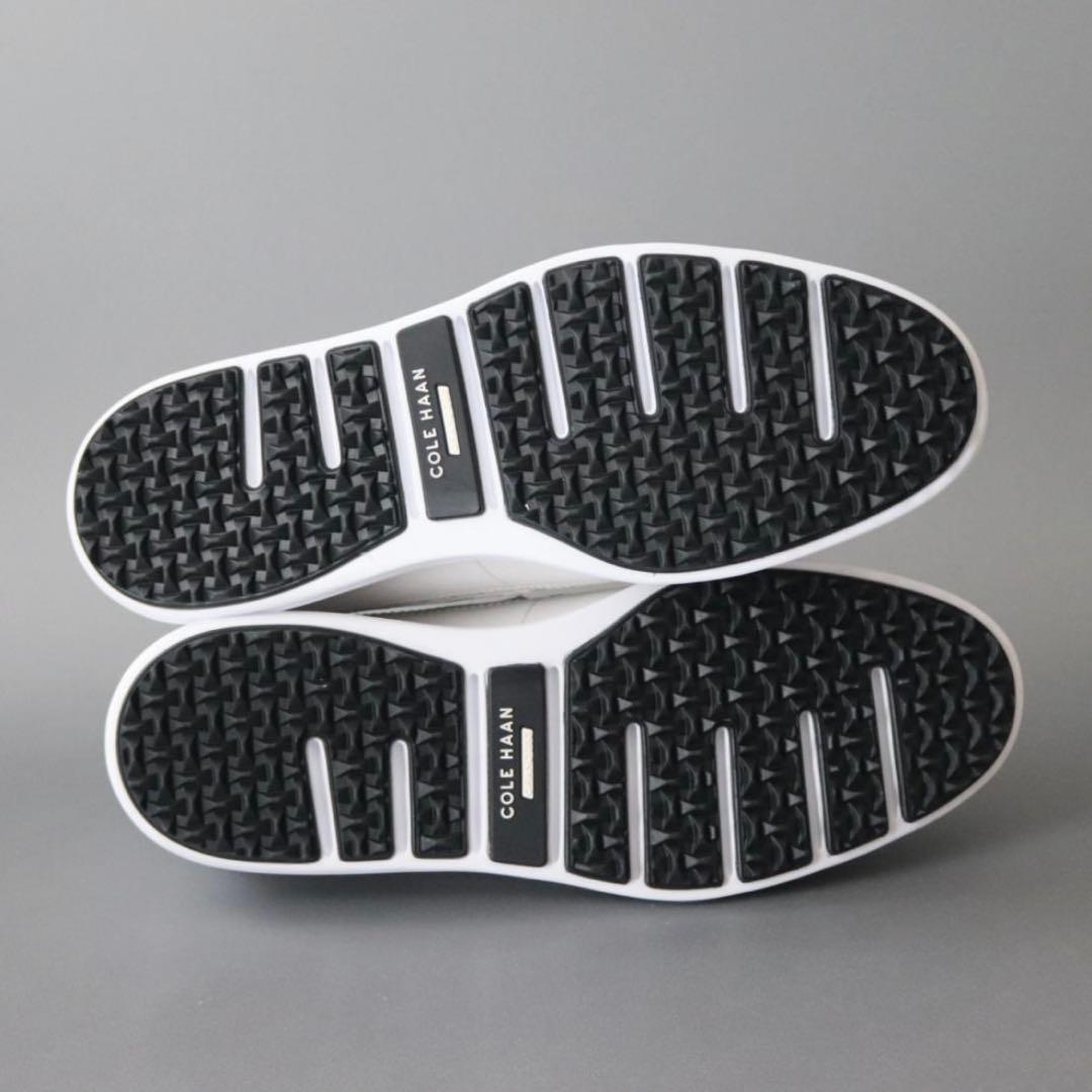 新品【コールハーン ゴルフ】ウィングチップ レザーゴルフシューズ 26.5㎝ 白