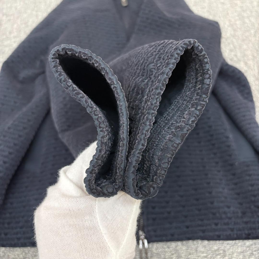 A4.エンポリオアルマーニ 総柄ジップアップブルゾン ネイビー XL