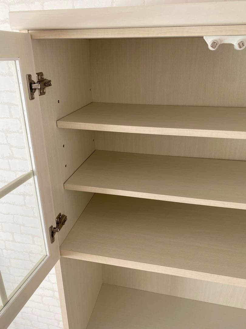 【送料込】食器棚　ホワイト　ニトリ　キッチンボード　(ミランダ120 ＷＷ)