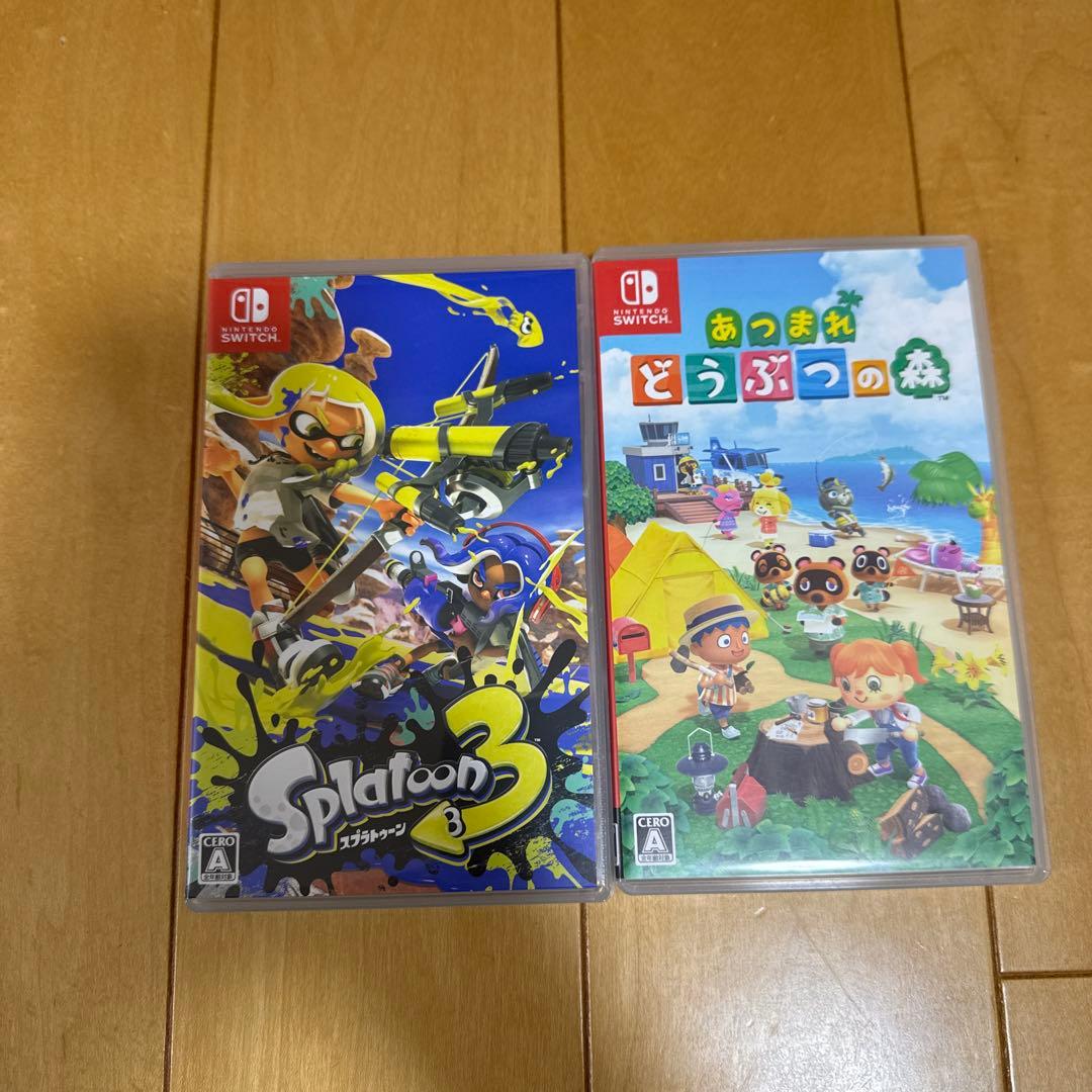 任天堂スイッチ あつまれどうぶつの森 スプラトゥーン3 カセット