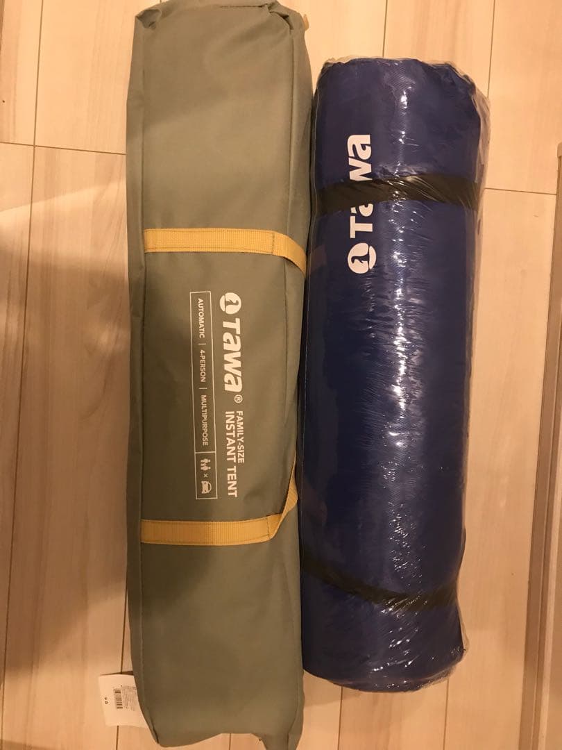 新品 未使用 ワワンタッチ テント 4人用 設営簡単 空気マット付き