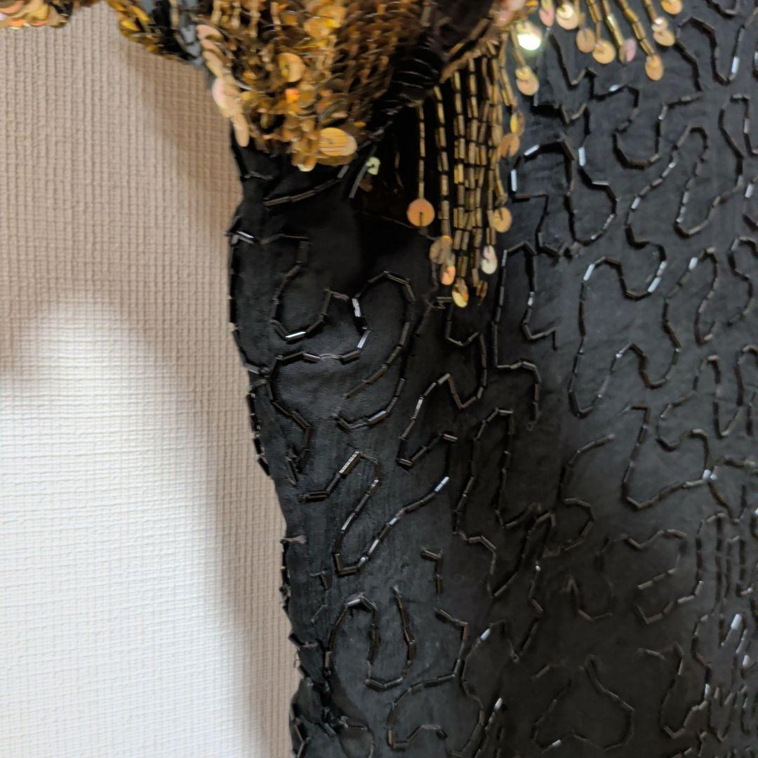 ​【希少】Sténay 総刺繍 鳳凰/ウィングデザイン ビーズドレス P8サイズ