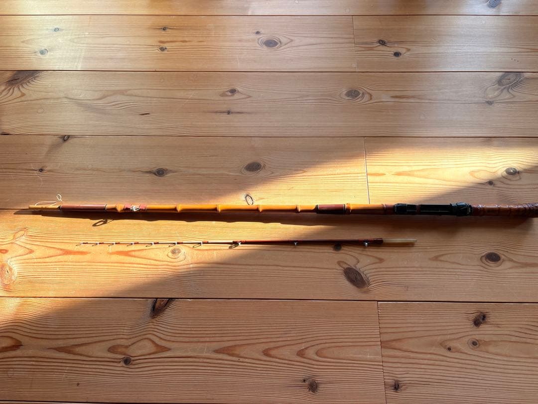 竹製釣り竿 約120㎝　竿邦　かせ筏黒鯛