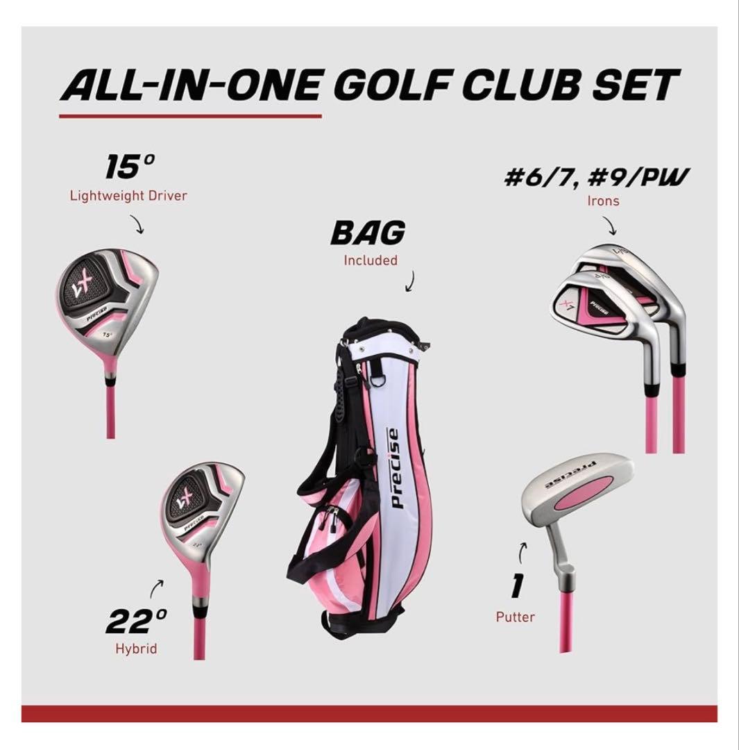 【新品.未使用】Precise XD-J ジュニアゴルフクラブセット 9-12才