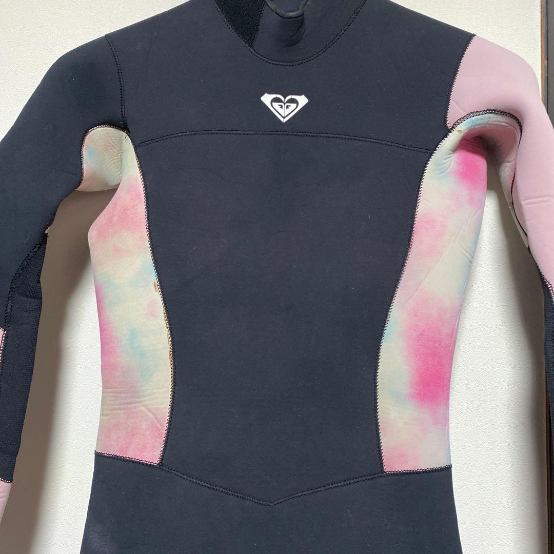 ロキシー　ウェットスーツ　ジャーフル　黒×マーブルピンク　3ミリ　Mサイズ