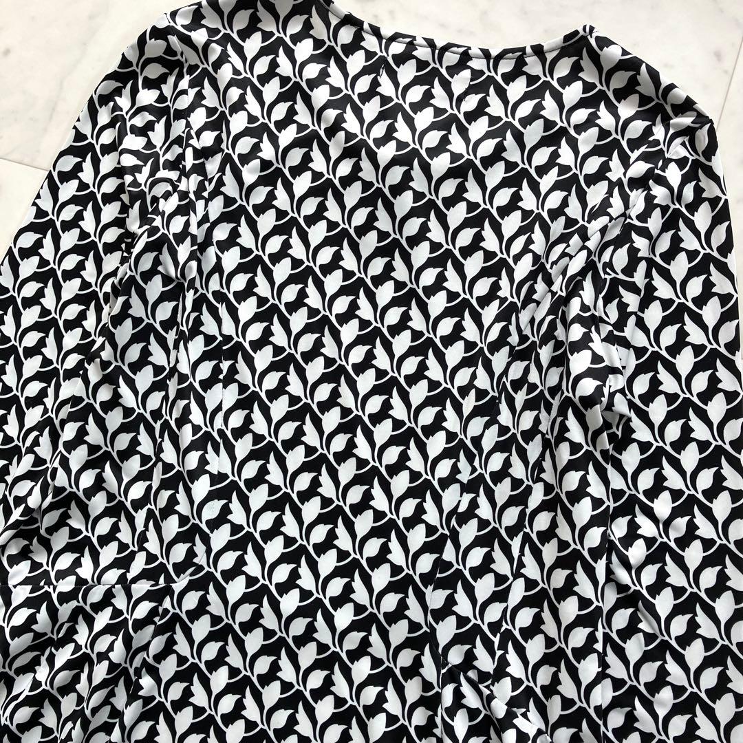 美品 スーパービューティ44 ワンピース 総柄 レース 黒