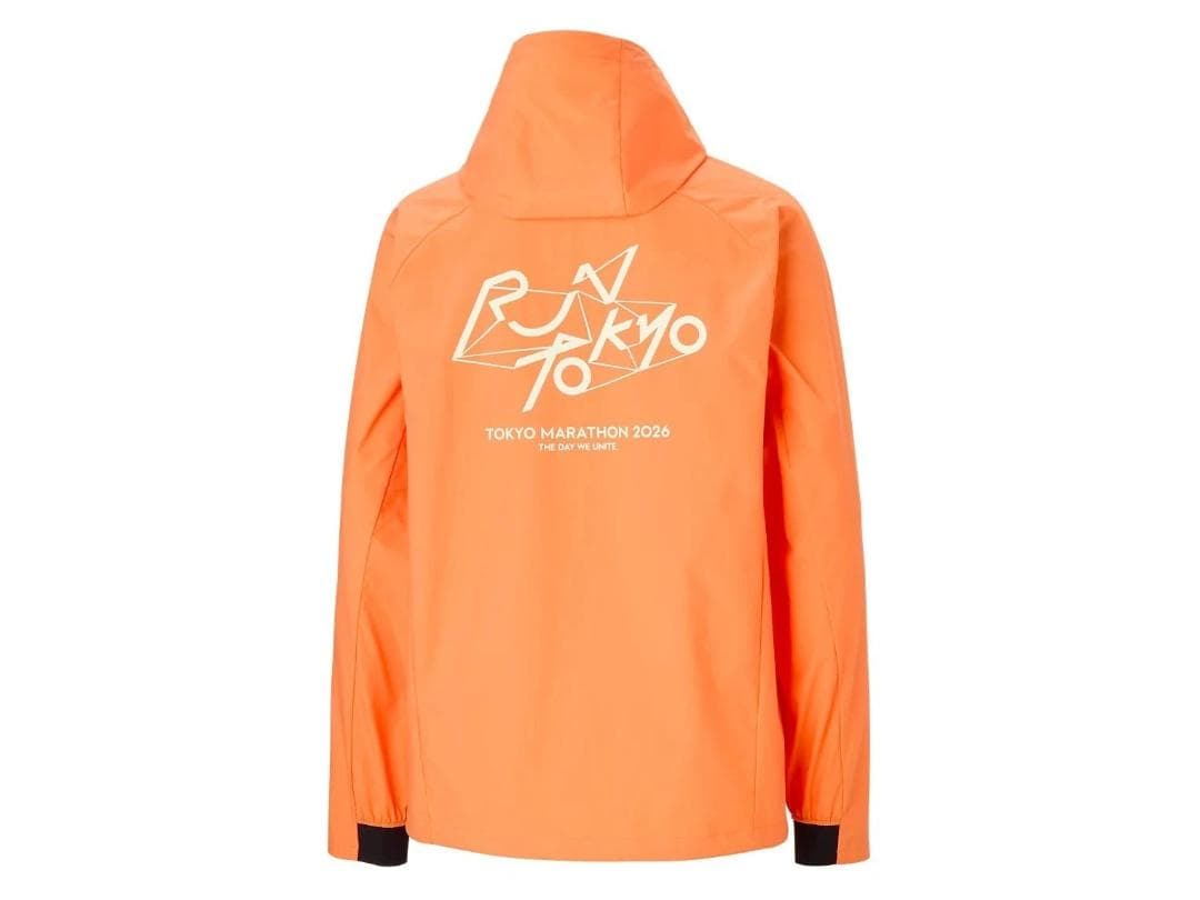 ASICS 東京マラソン 2026 ウィンドブレーカー オレンジ XS