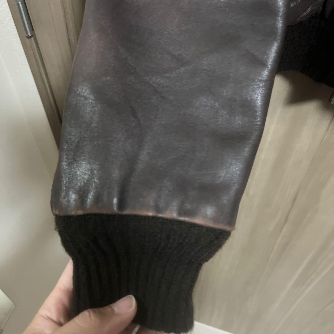 AVIREX A-2 フライトジャケット　レザー　ブラウン　Lサイズ