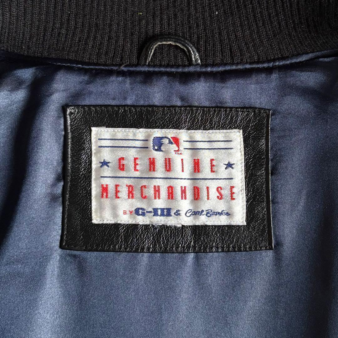 【90s vintage】オールレザー　スタジャン　ニューヨークヤンキース　本革