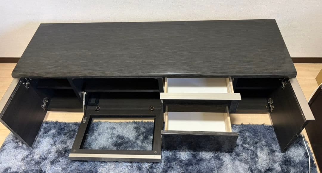 黒ウッド調テレビ台