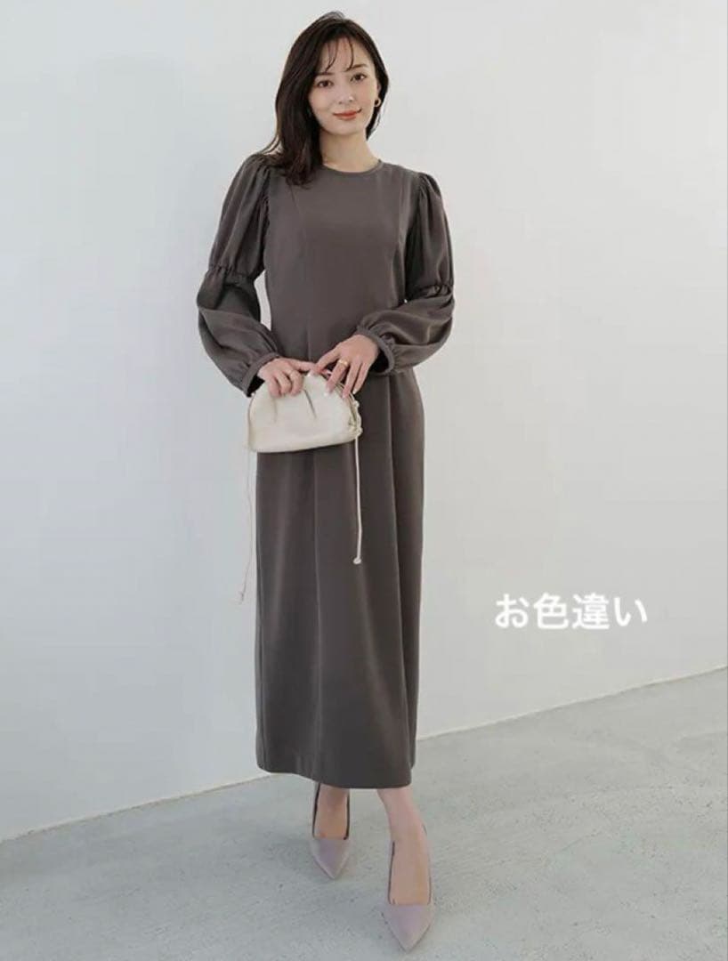 【新品タグ付き】 anuans ダブルスリーブボリュームワンピース