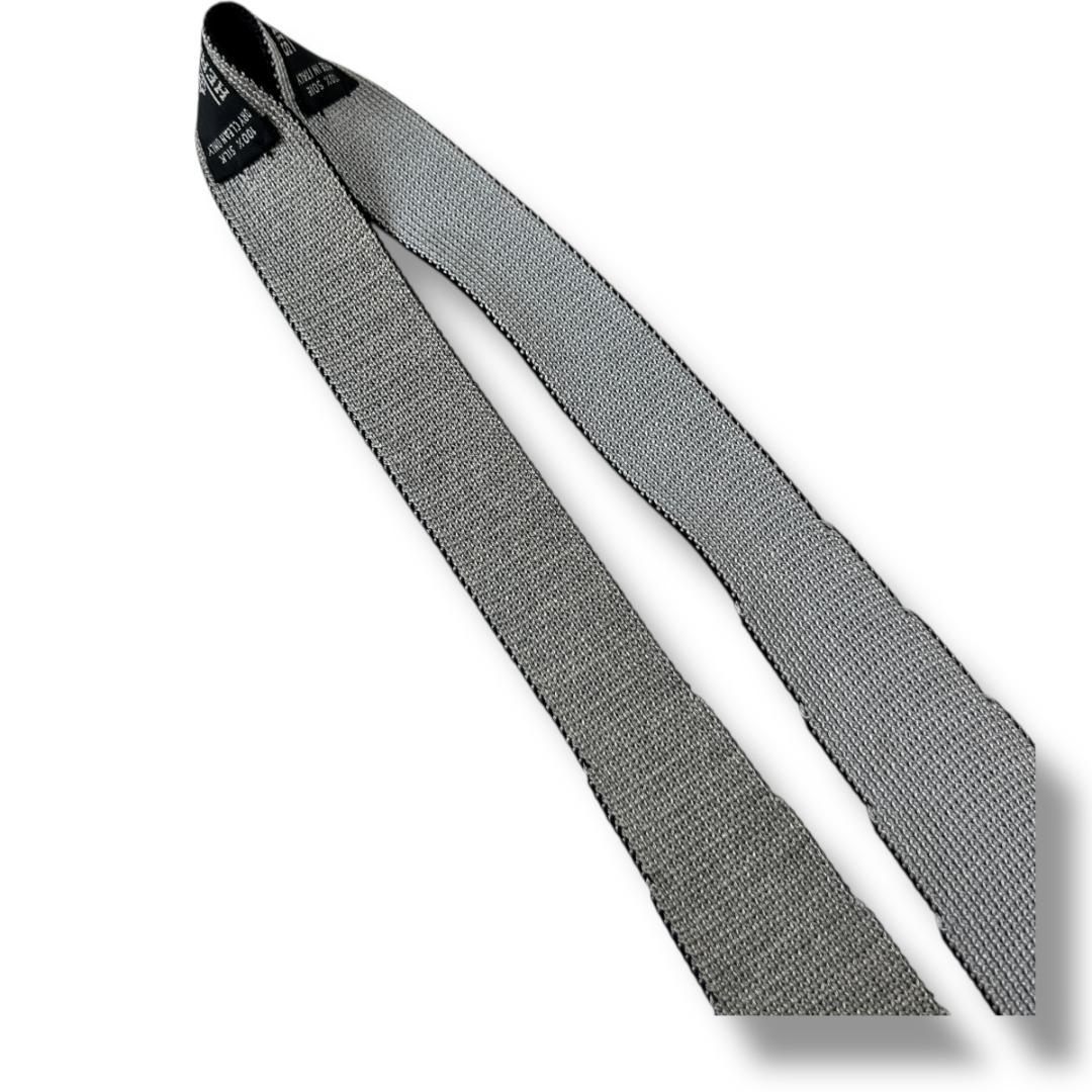 良品 エルメス ニットタイ リバーシブル 4通り H刺繍　ロゴ　　4WAY