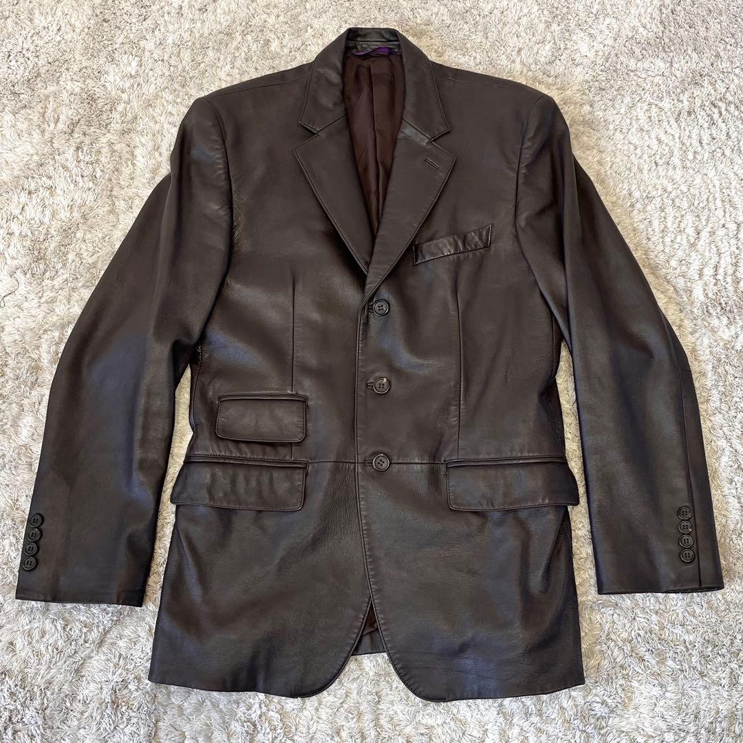 90s Paul Smith 羊革 レザー テーラードジャケット ビンテージ M