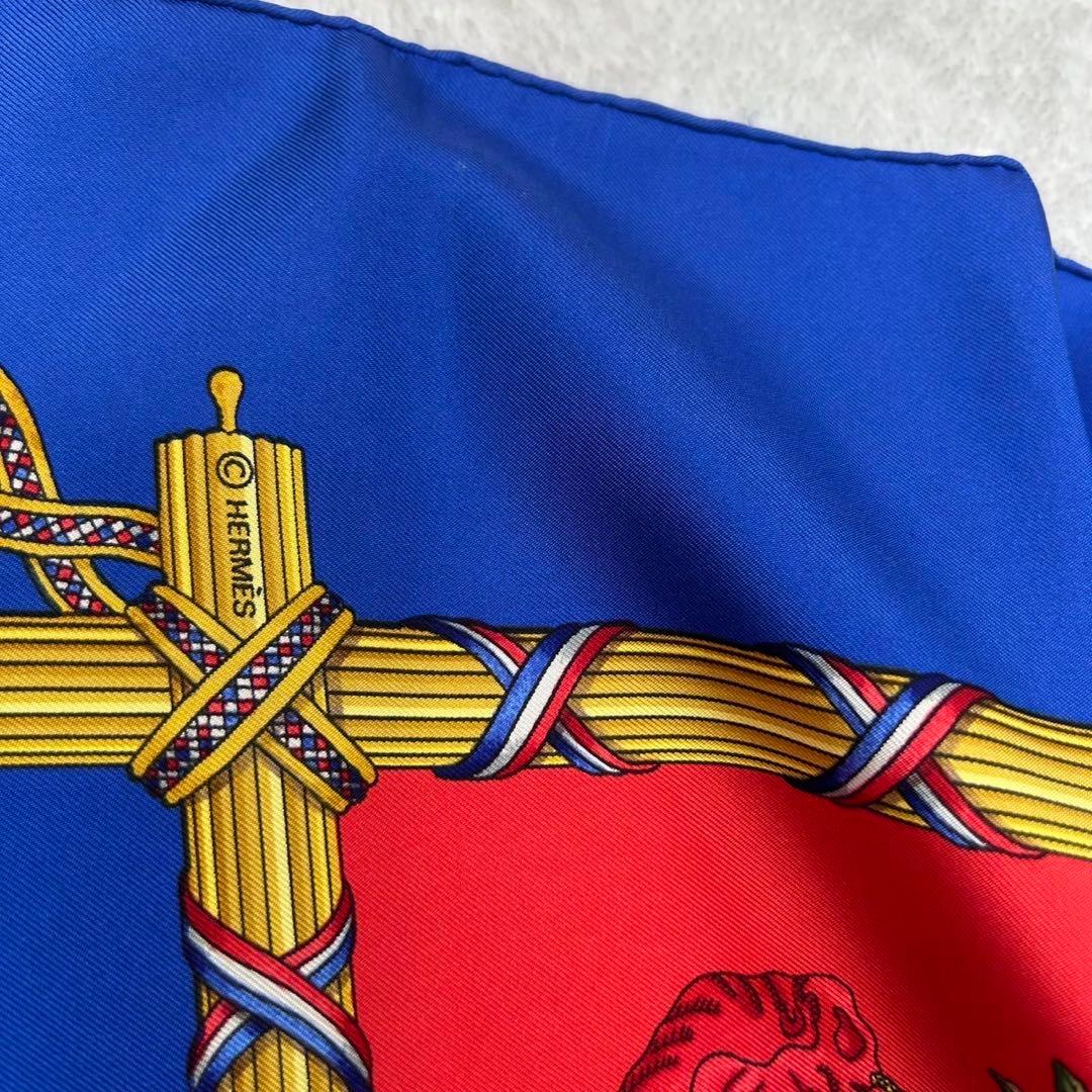 J333 新品未使用 エルメス スカーフ ブルー レディース