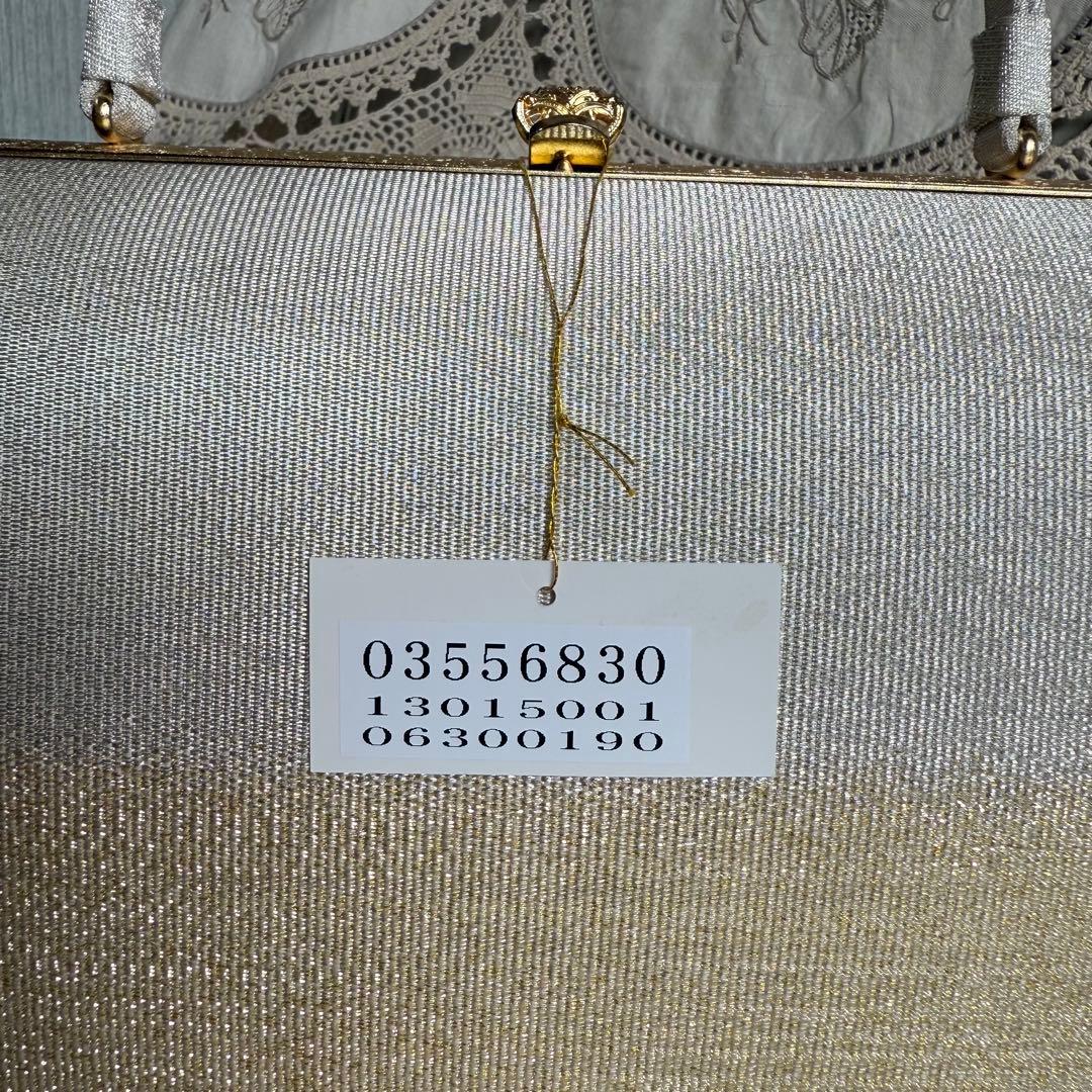 金銀グラデーションデザイン 和装 高級バッグ　白梅　洋装2way