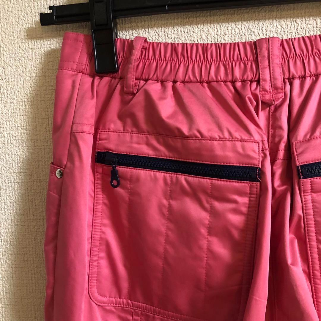 マンシングウェア 中綿 パンツ 裏地蓄熱素材 ピンク サイズ9