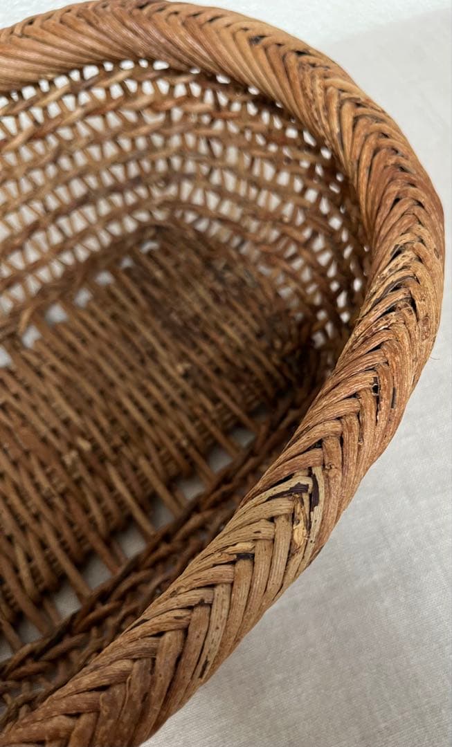 あけび かご　楕円　黄色い鳥器店