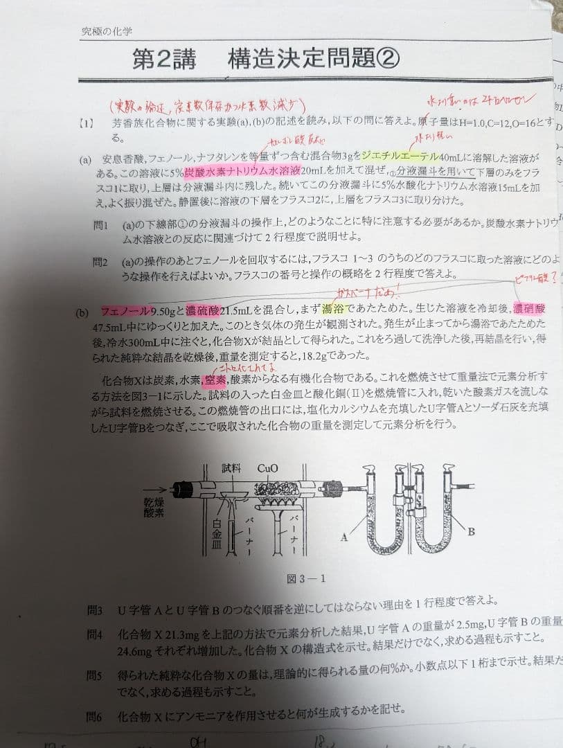 研伸館　有機化学　構造決定