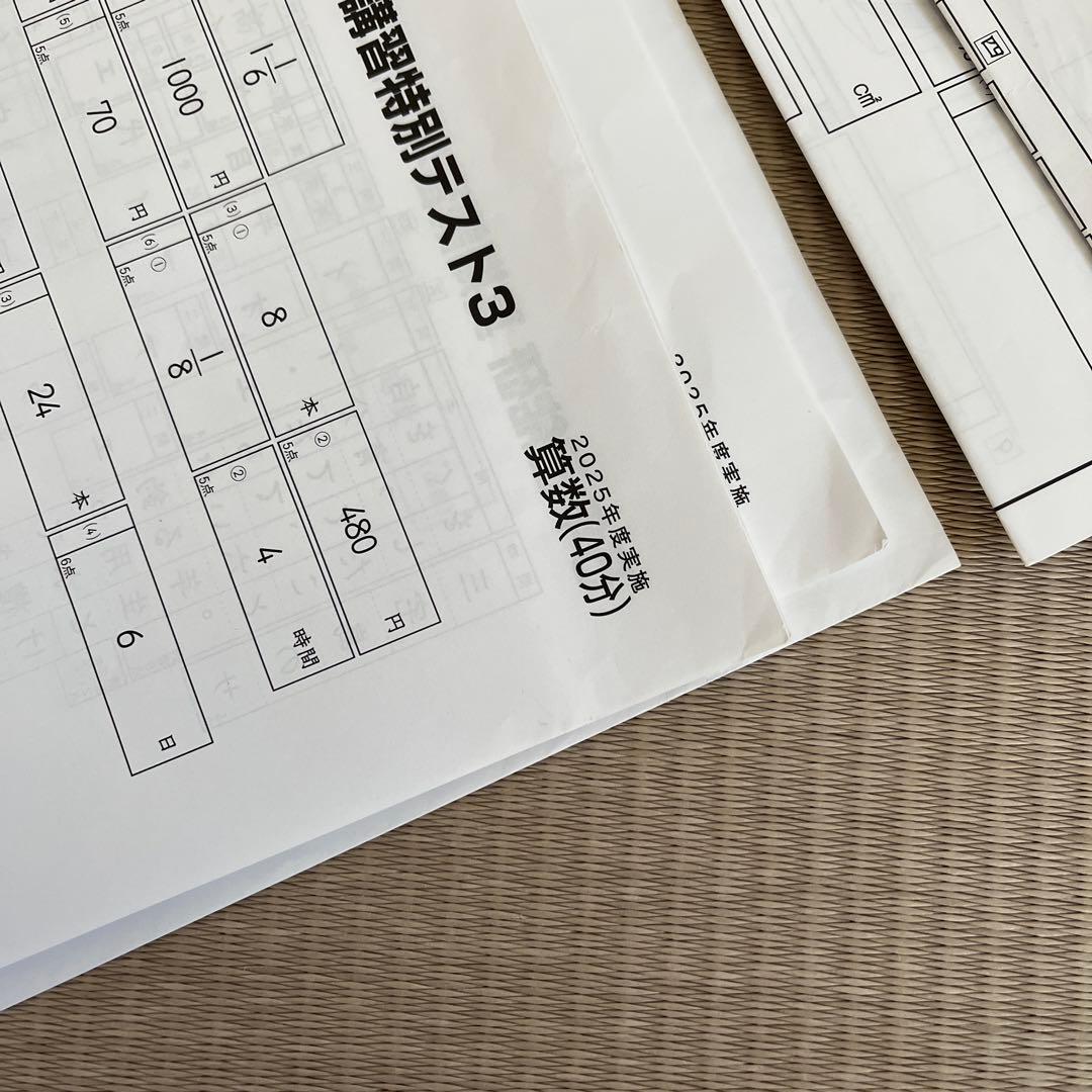 2025年❗️日能研 5年 夏期講習特別テスト①②❸