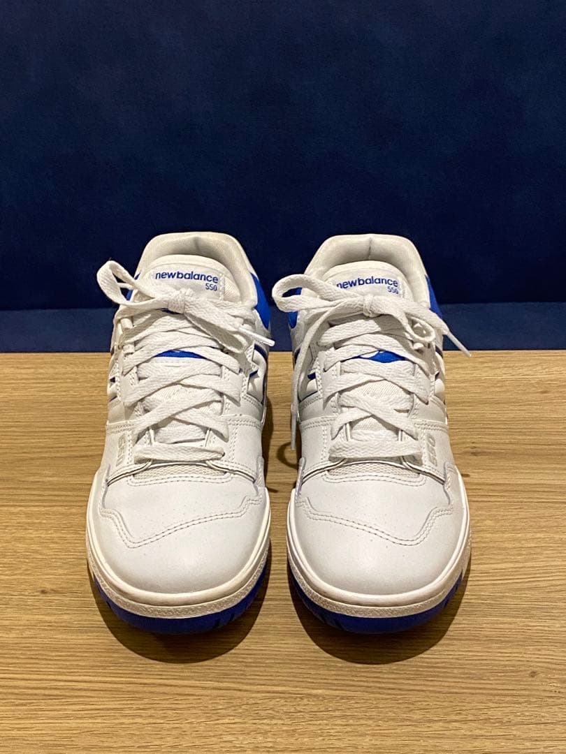 【数回使用】ニューバランス　25cm スニーカー　BB550SWC ブルー　箱付