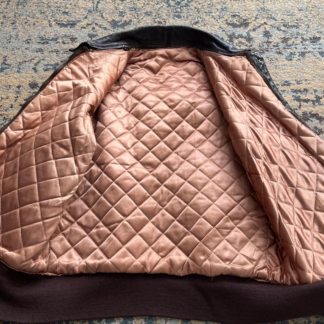 40s A-2 レザージャケット 民間 キルティング ヴィンテージ 検 50s