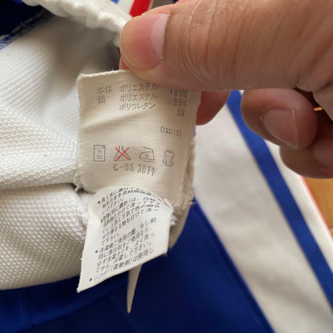 90s アディダス adidasナイロンセットアップ デサント社製　刺繍ロゴ