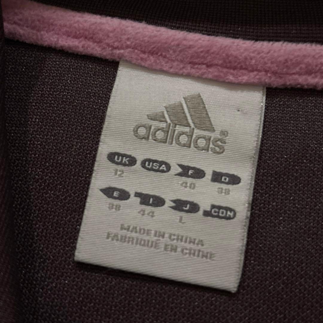 極美品　アディダス　ロゴベロア　セットアップ　トラックジャケット　L レディース